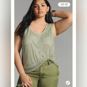 Sunday in Brooklyn Anthropologie Rhinestone Mesh Tank